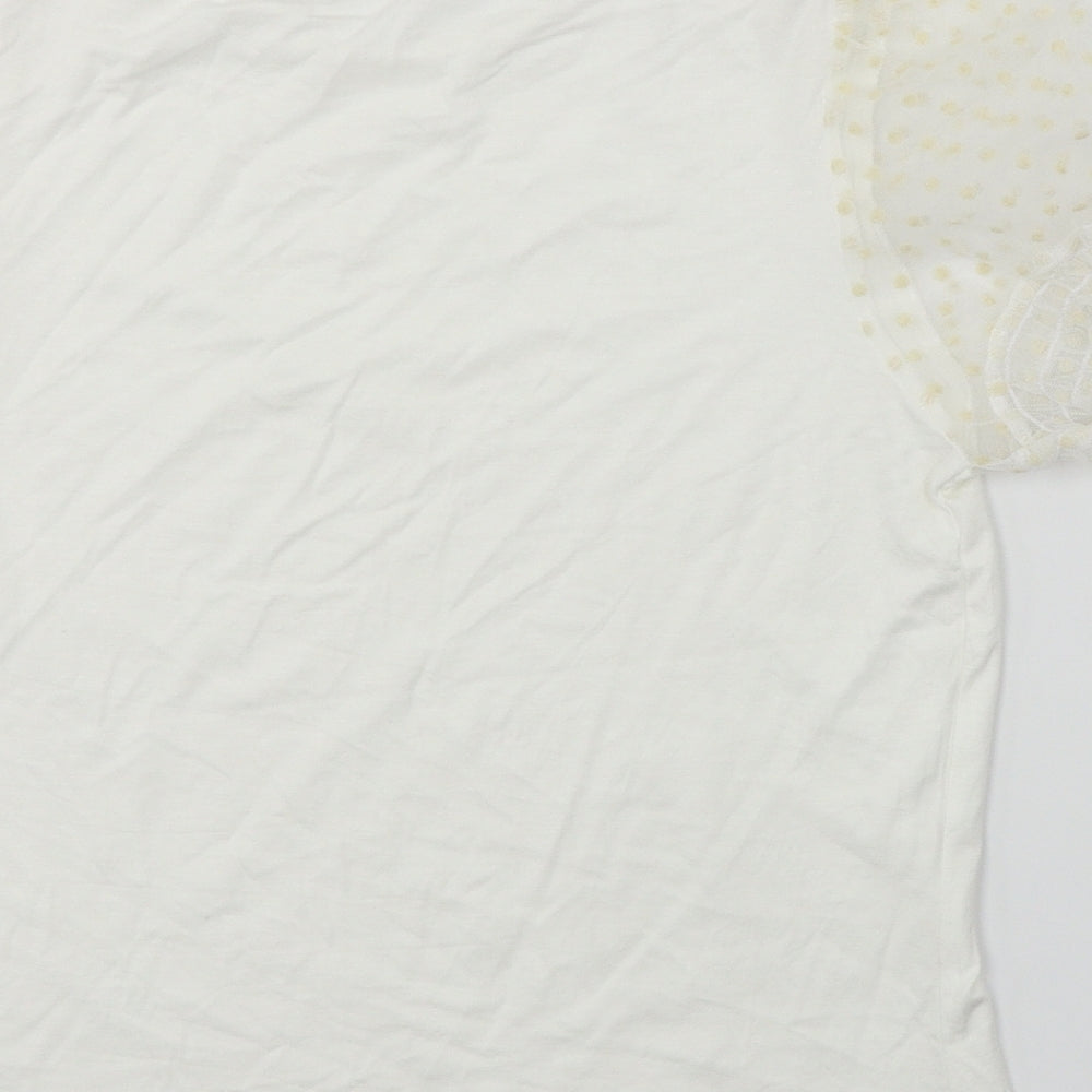 Dorothy Perkins Womens White Basic T-Shirt Size 8