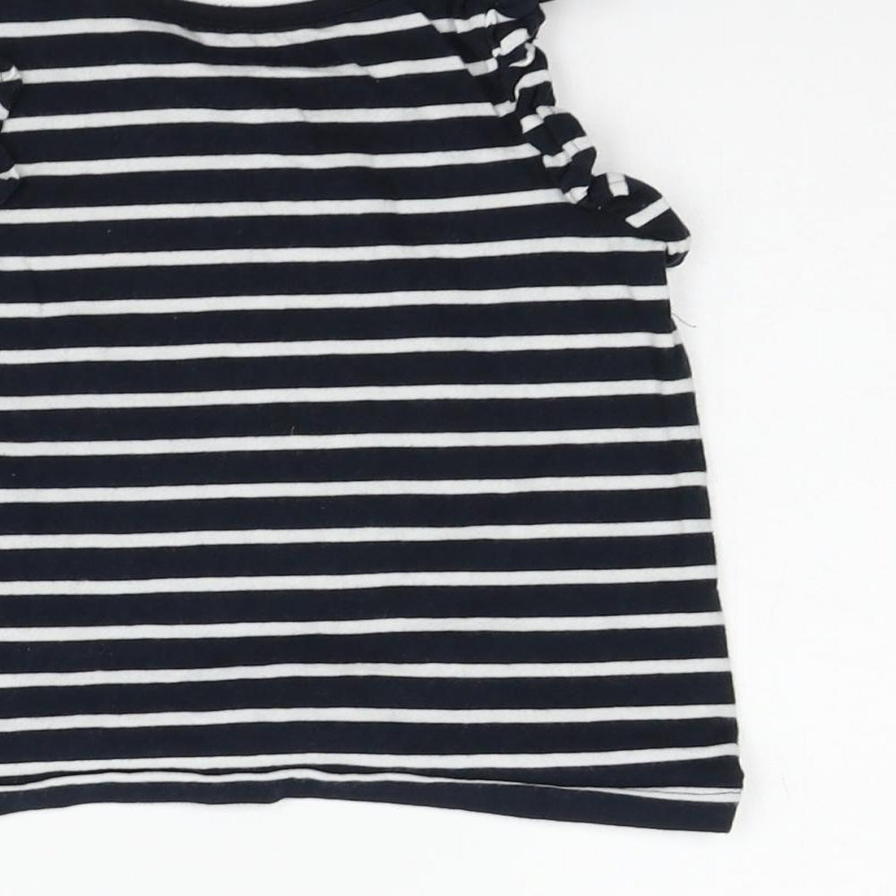 Next Boys Black Striped Basic Tank Size 12-18 Months