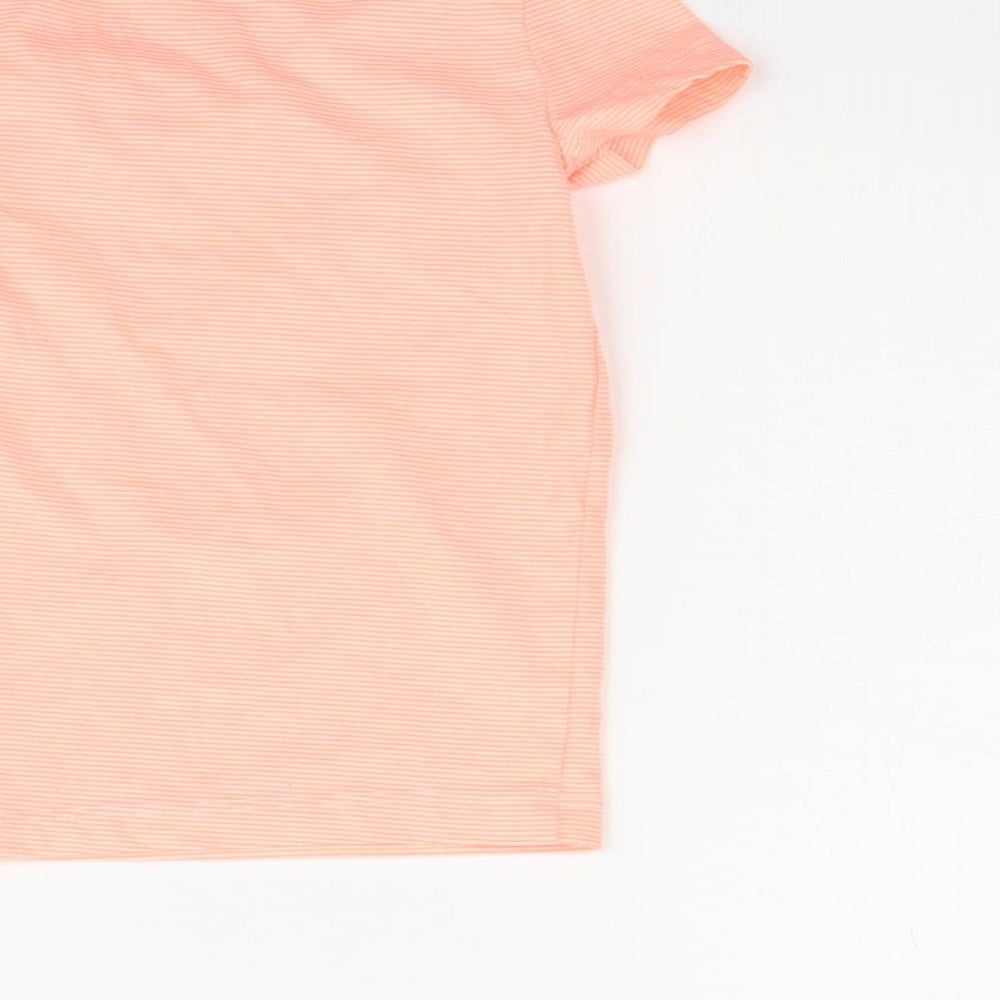 Nutmeg Boys Orange Striped Basic T-Shirt Size 12-18 Months