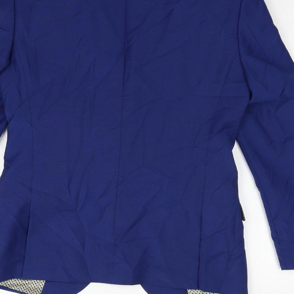 Preworn Womens Blue Jacket Blazer Size 36 L36 in