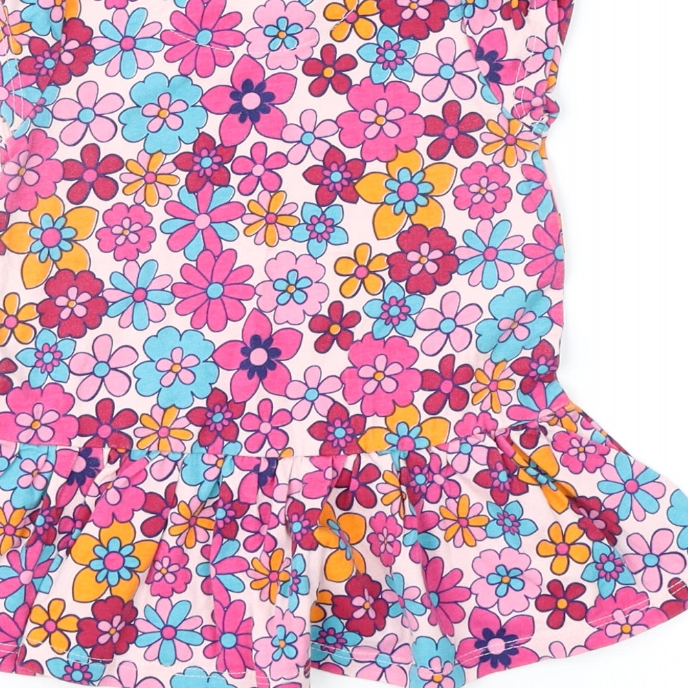 Mini Club Girls Pink Floral Fit & Flare Size 9-12 Months
