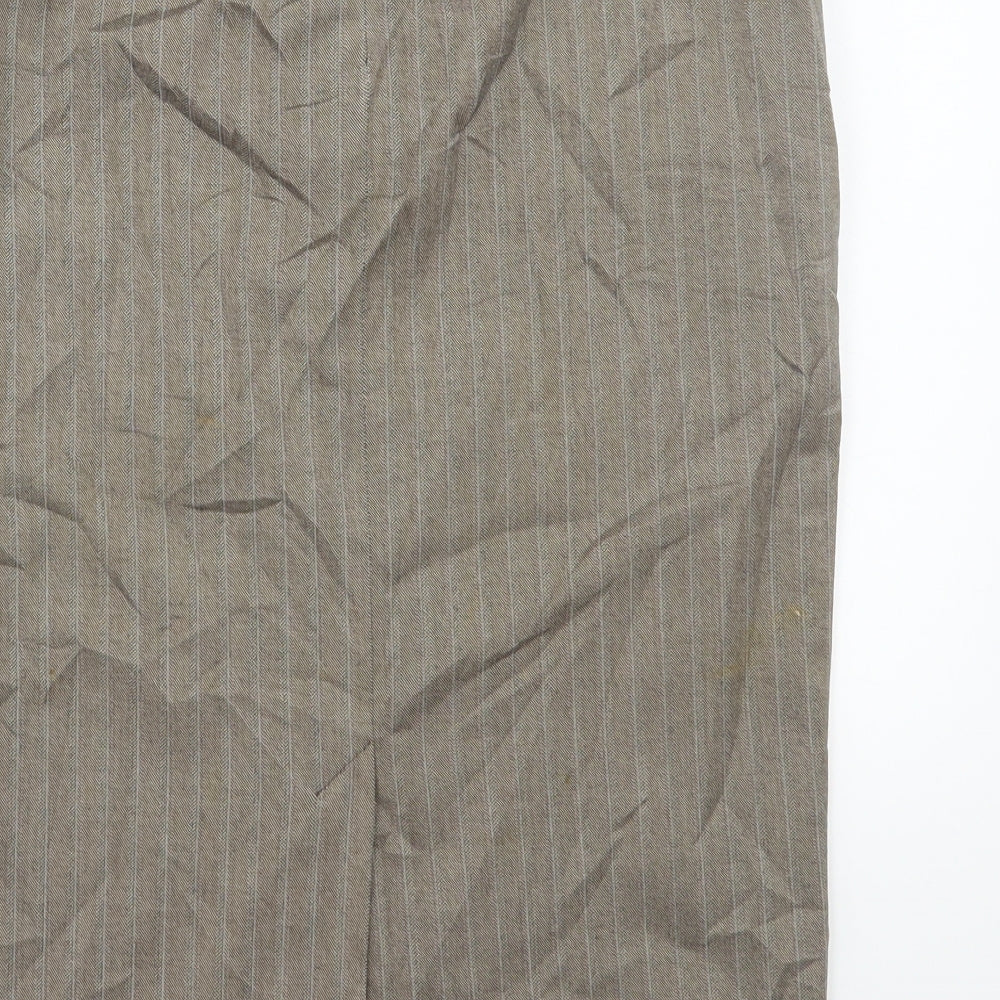 Warehouse Womens Beige A-Line Skirt Size 10