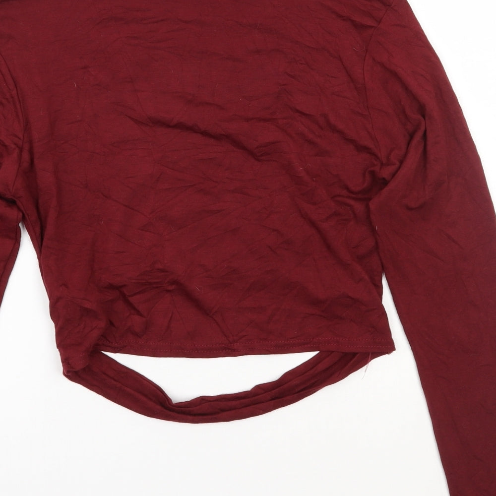 Pretty little thing Womens Red Basic T-Shirt Size 10