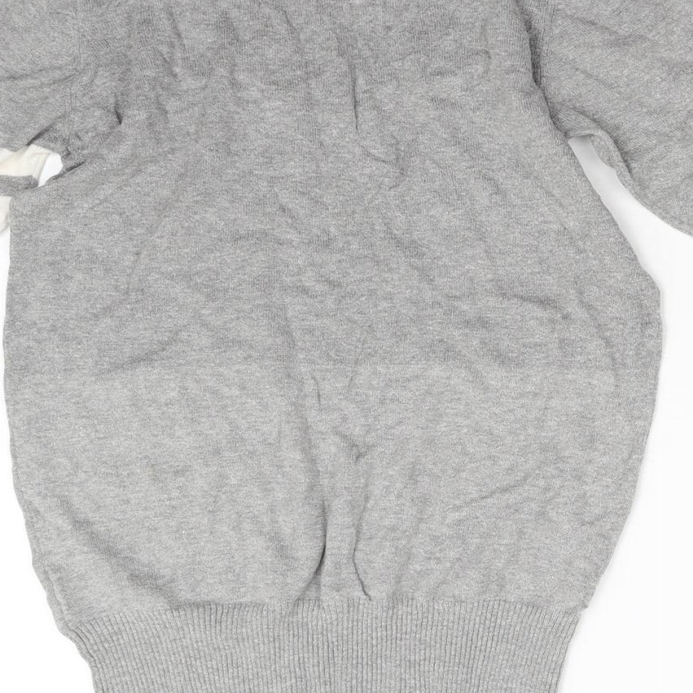 Nababi Womens Grey Knit Pullover Jumper Size M