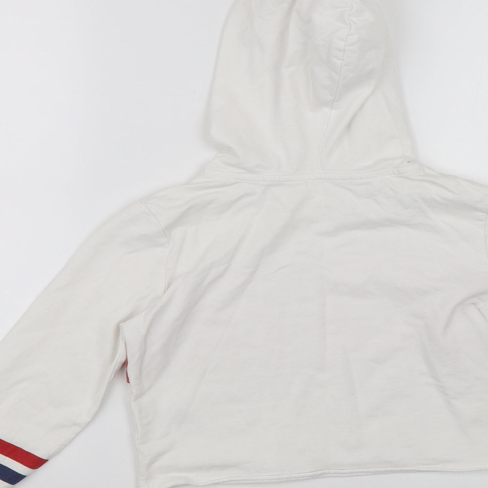 H&M Girls White Pullover Hoodie Size 9-10 Years - Girls Unite New York