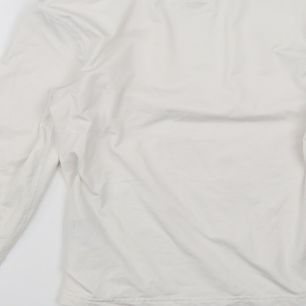 Crane Girls White Pullover Jumper Size 9-10 Years