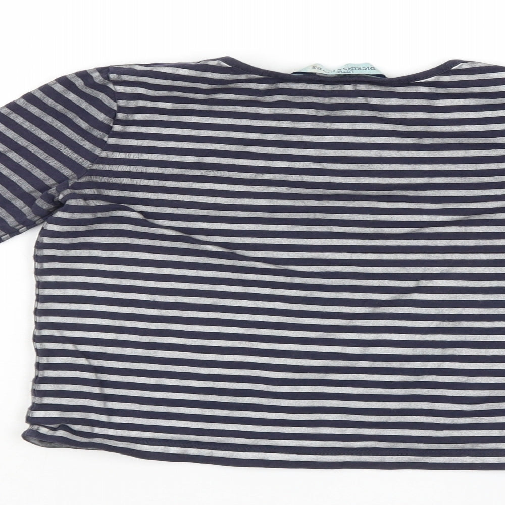 Dickins & Jones Boys Blue Striped Pullover Jumper Size 5-6 Years