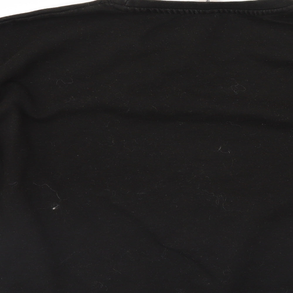 Just Hoods Womens Black Pullover Sweatshirt Size L
