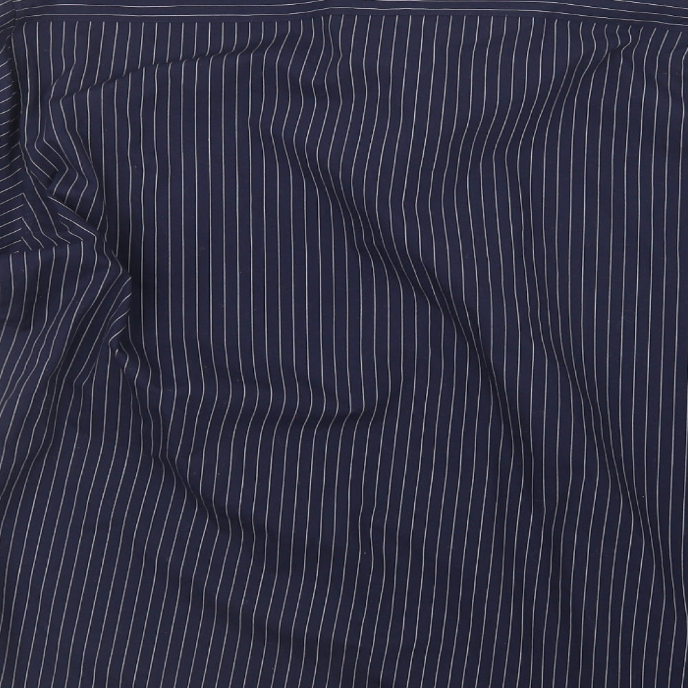 Taylor & Wright Mens Blue Striped Button-Up Size L