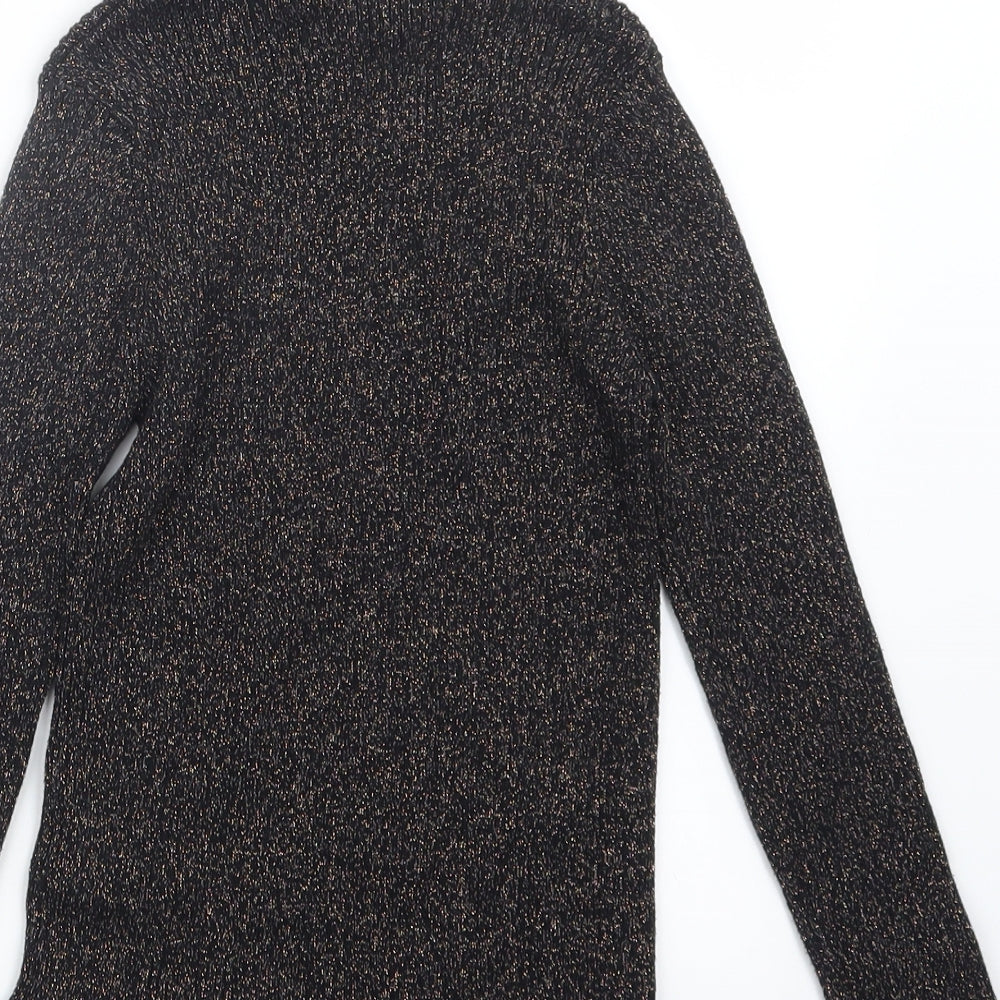 Marks & Spencer Girls Black Pullover Jumper Size 9-10 Years
