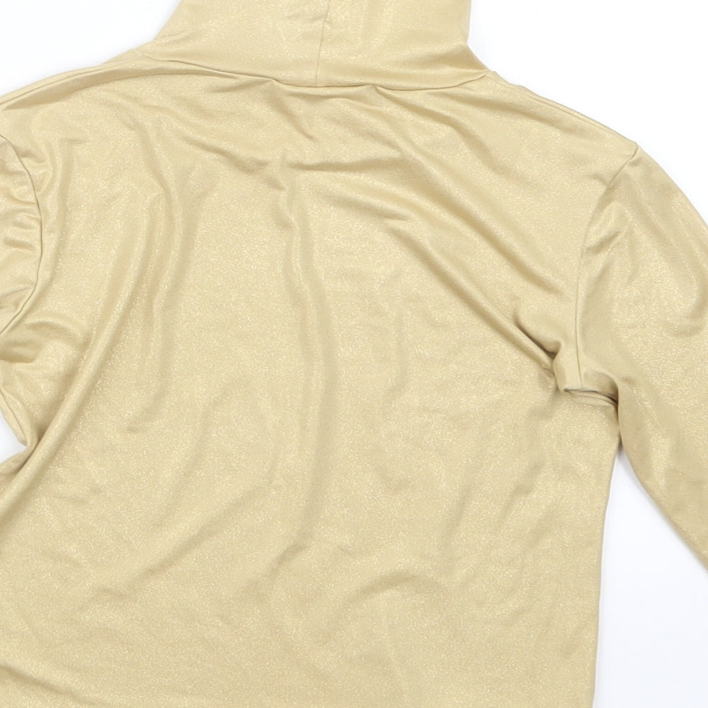 Preworn Girls Gold Basic T-Shirt Size 7 Years