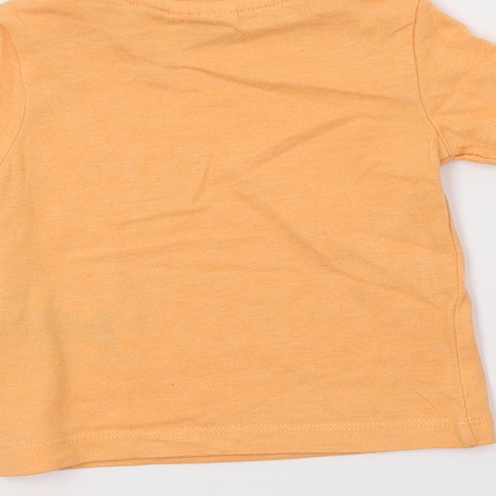 F&F Baby Orange Jersey Basic T-Shirt Size 0-3 Months