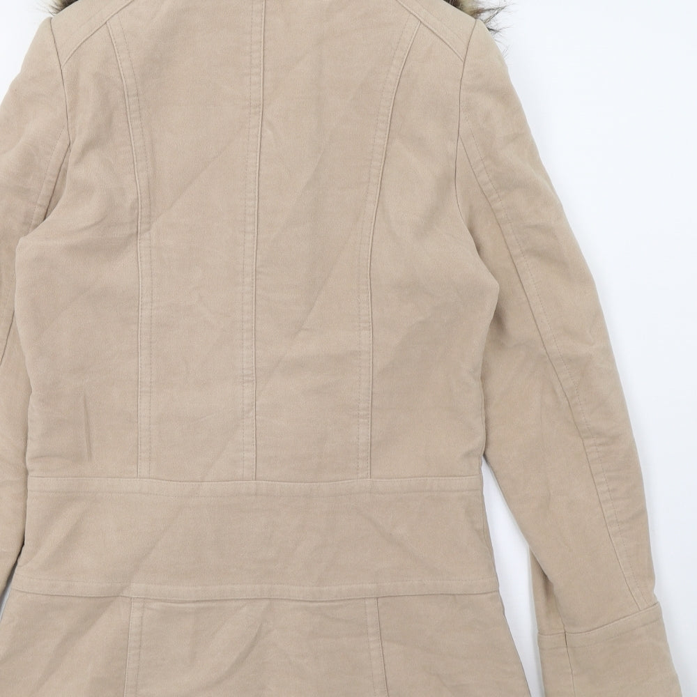 NEXT Womens Beige Overcoat Coat Size 10