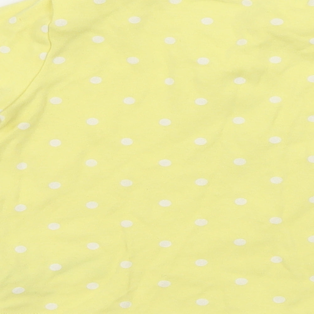 F&F Girls Yellow Polka Dot Jersey Basic T-Shirt Size 12-18 Months - Just be you