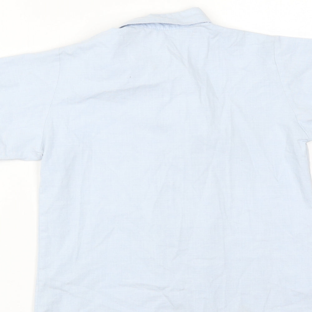 Preworn Boys Blue Basic Button-Up Size 8 Years