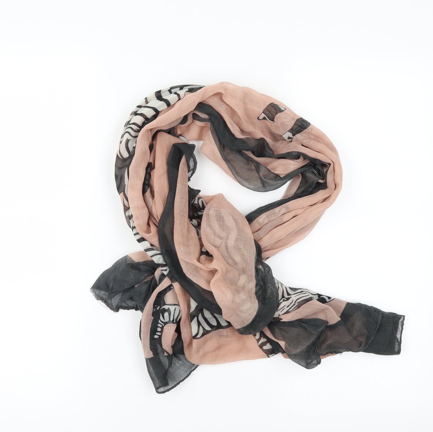 Preworn Womens Pink Geometric Scarf - ZEBRA