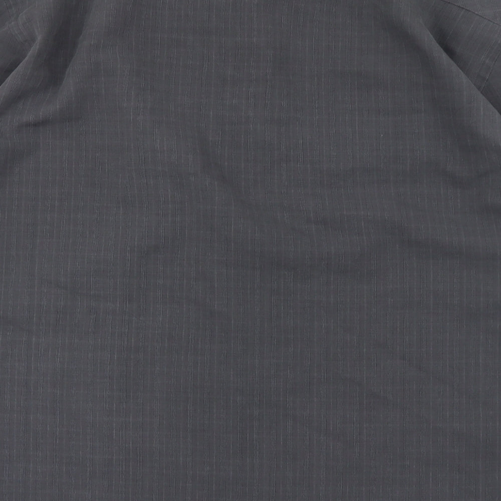 NEXT Mens Grey Plaid Button-Up Size L