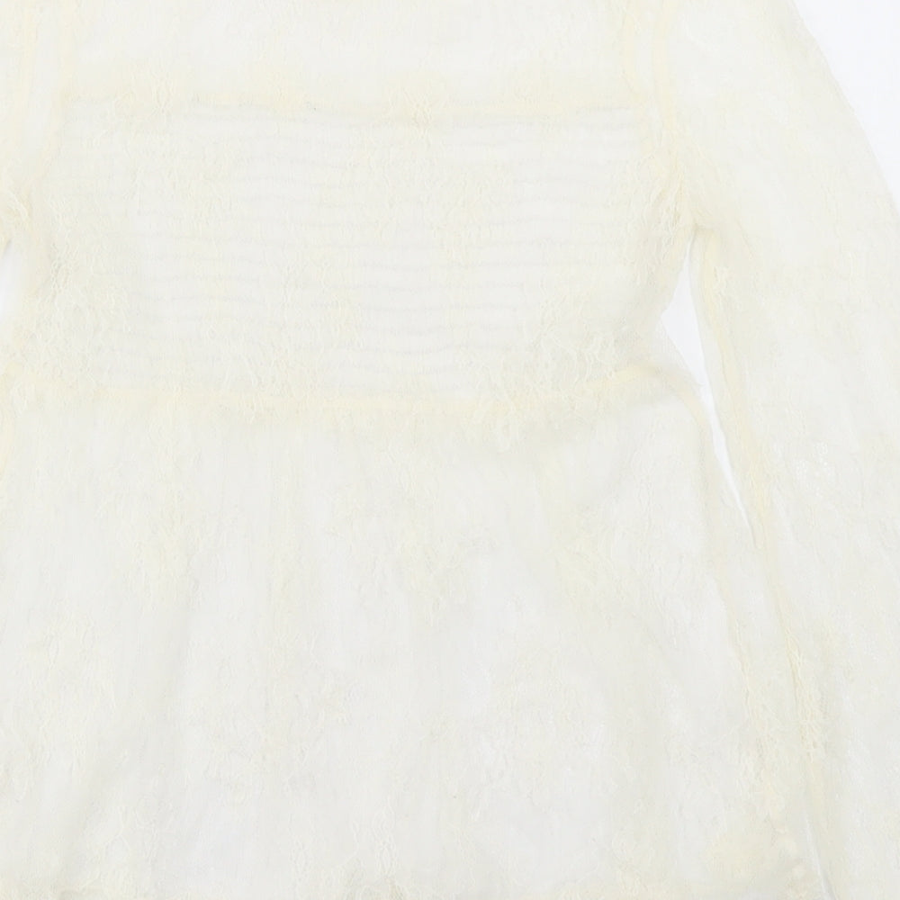 Primark Womens Ivory Floral Basic Blouse Size XS