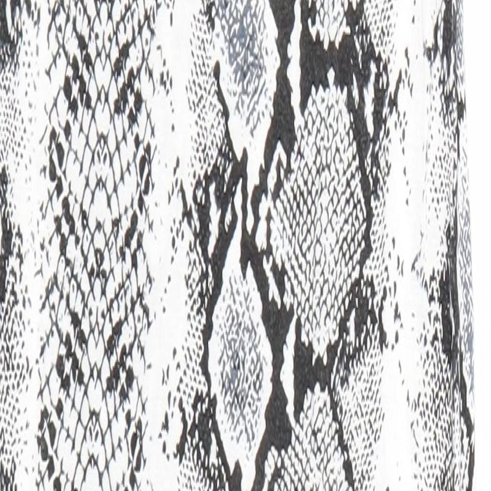 Femme Luxe Womens Black Animal Print Bodycon Size 6