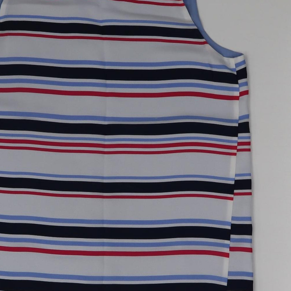 NEXT Womens Multicoloured Striped Basic Blouse Size 10