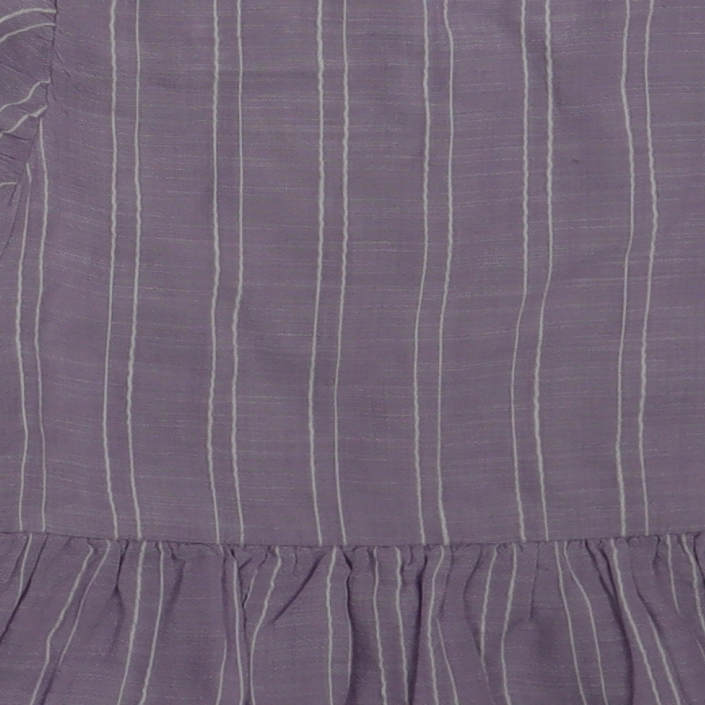 George Girls Purple Basic Dress Shirt Size 3 Years