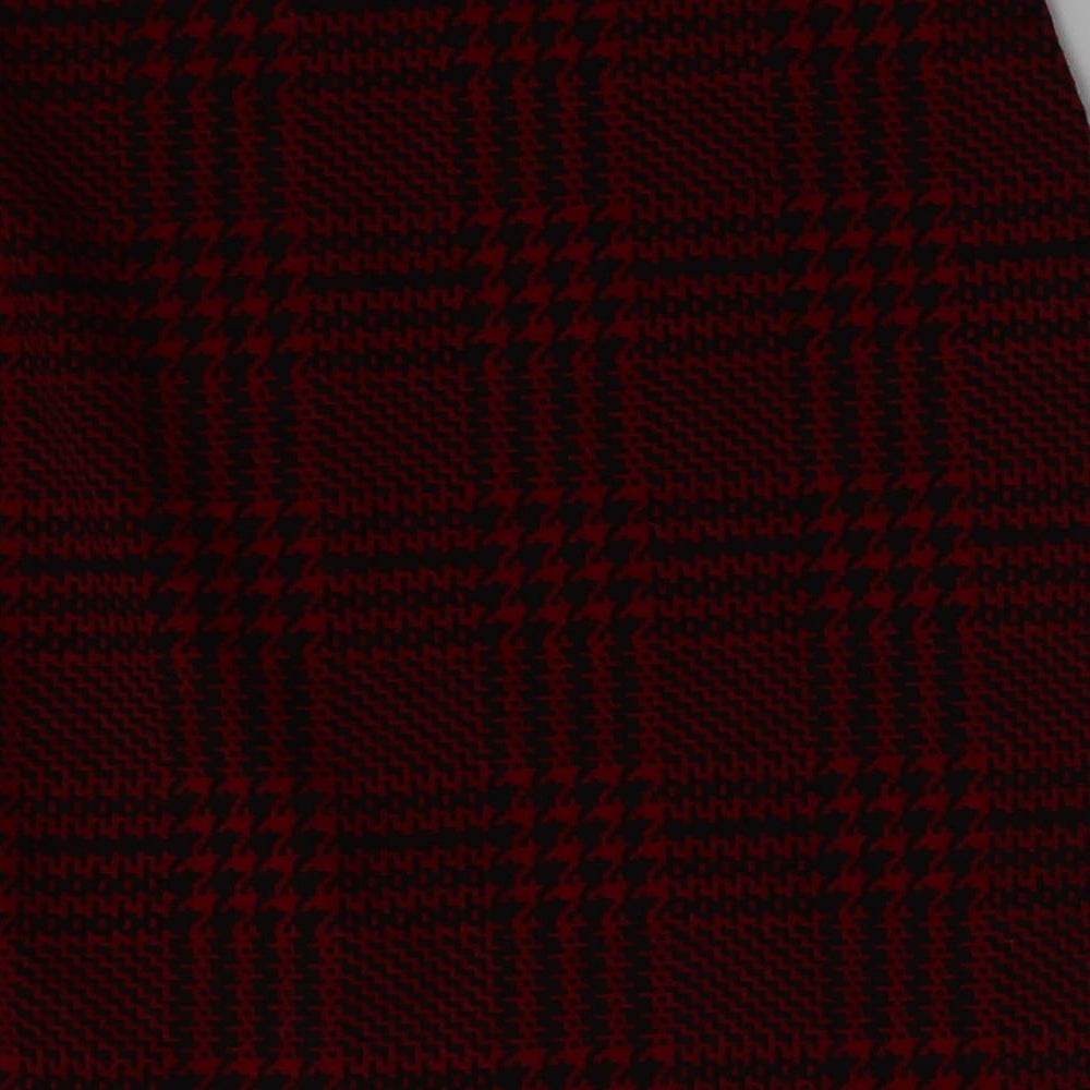 New Look Womens Red Geometric A-Line Skirt Size 6