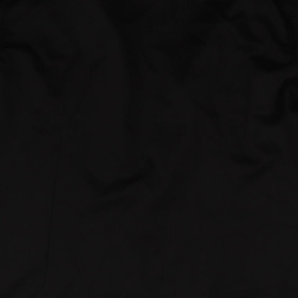 Preworn Womens Black Basic Button-Up Size 12