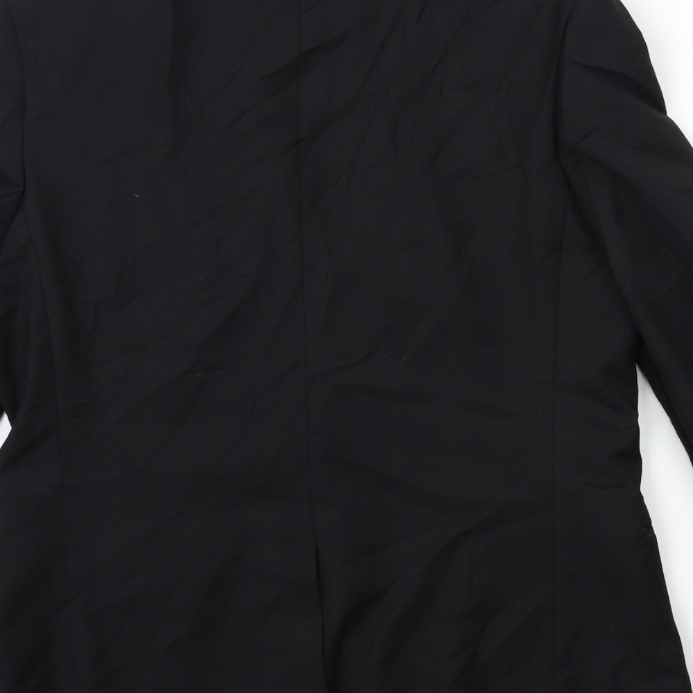 Topman Mens Black Jacket Suit Jacket Size 40