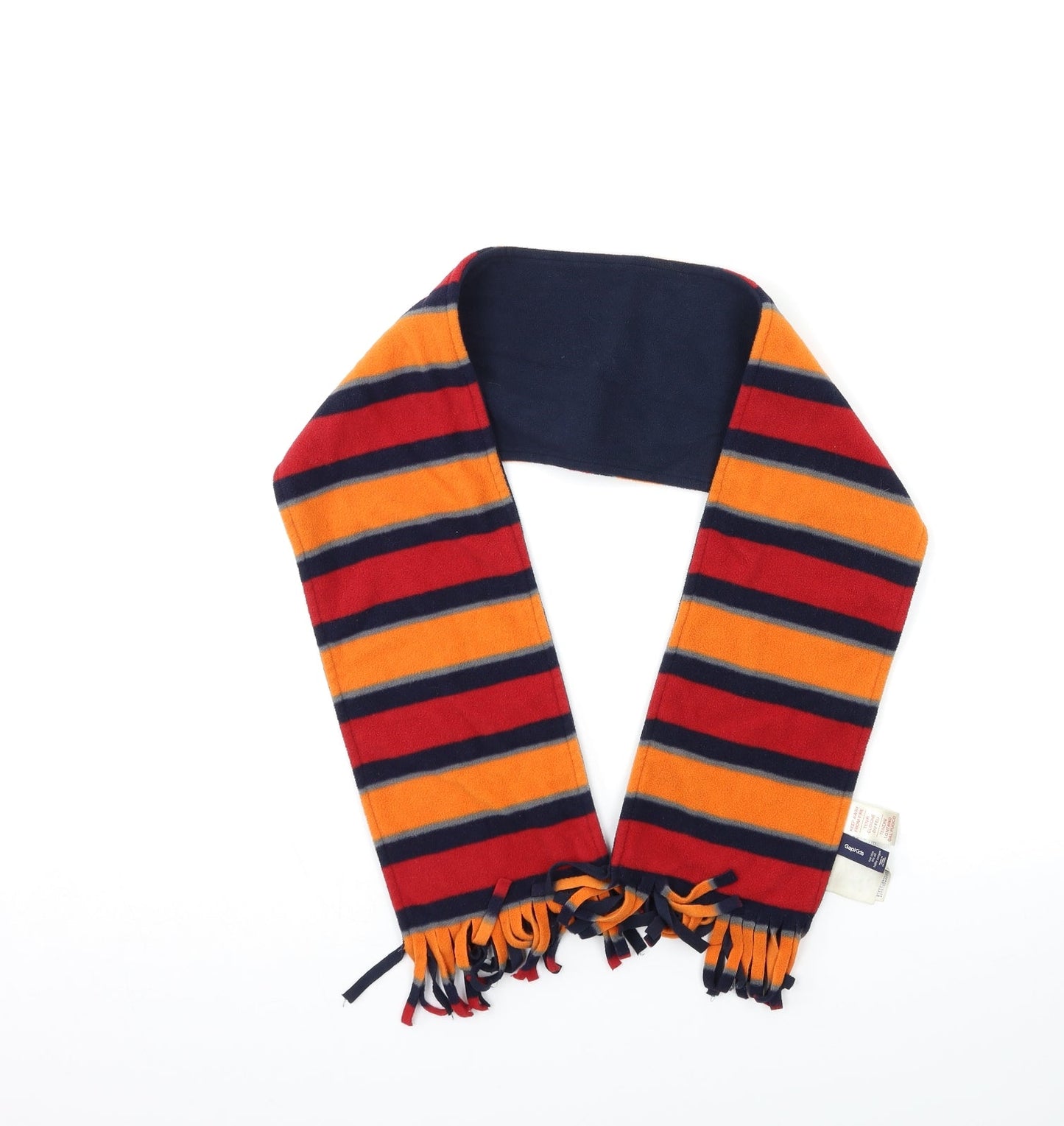 Gap Boys Orange Striped Fleece Scarf One Size