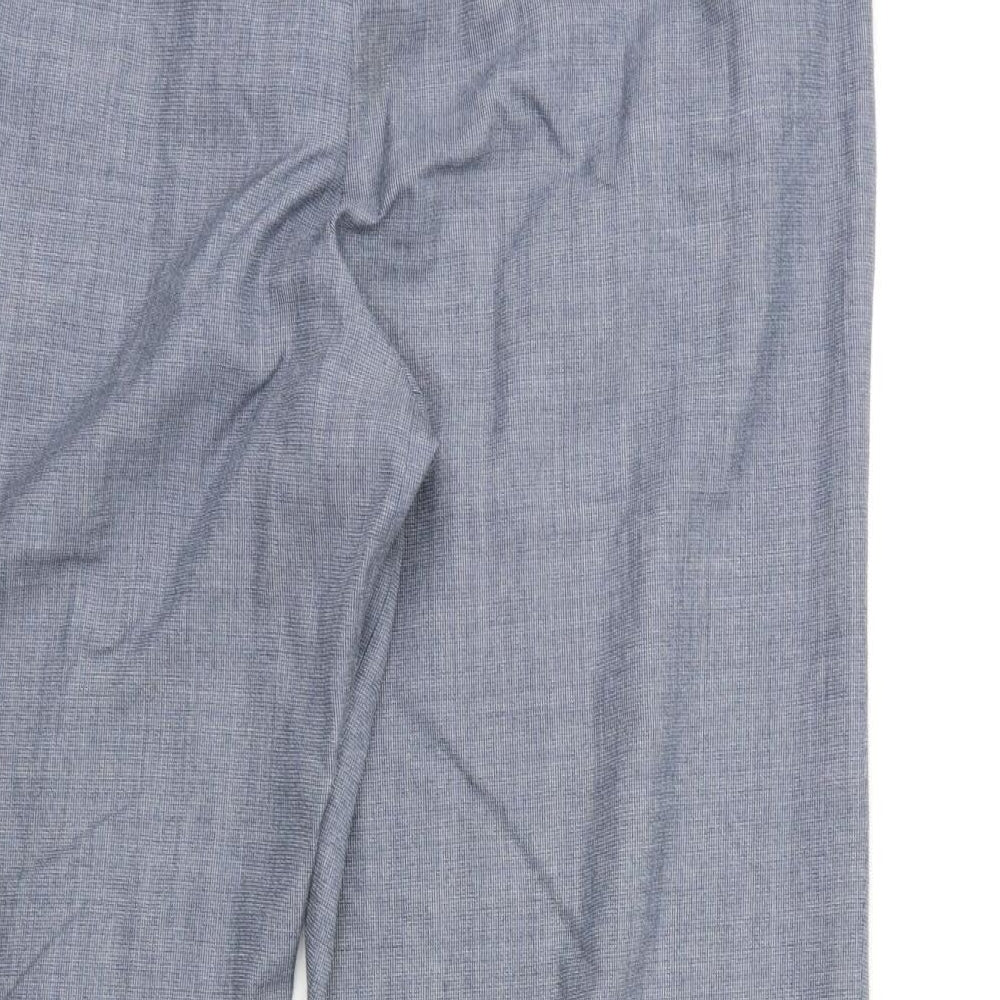 Preworn Womens Grey Rayon Trousers Size 38 in L32 in