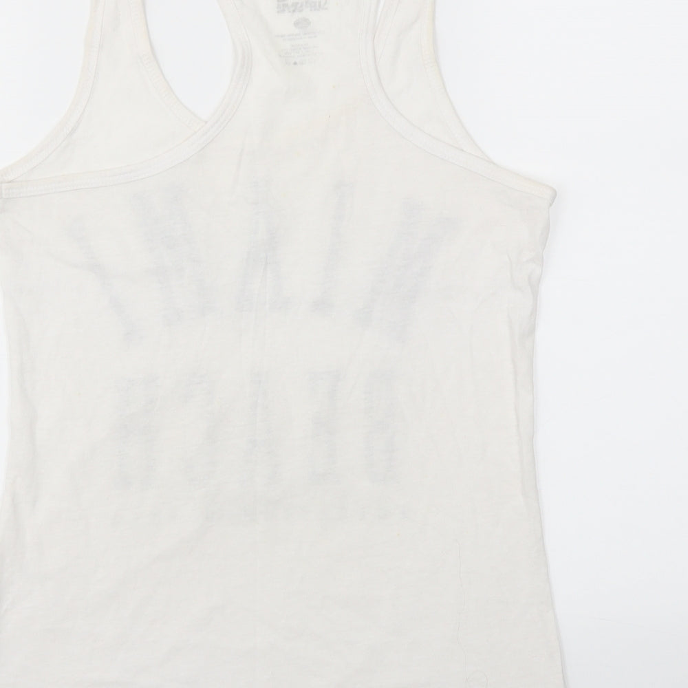 surstyle Womens White Camouflage Basic T-Shirt Size L