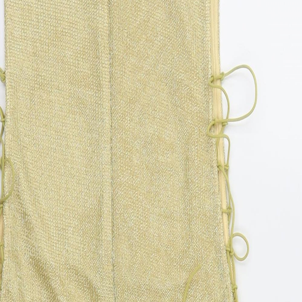 Missguided Womens Gold A-Line Size 10