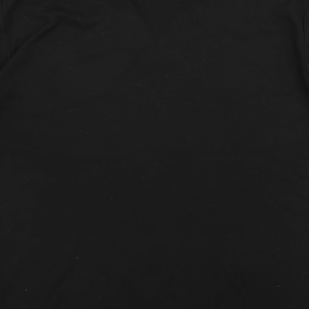 Roman Womens Black Basic T-Shirt Size M