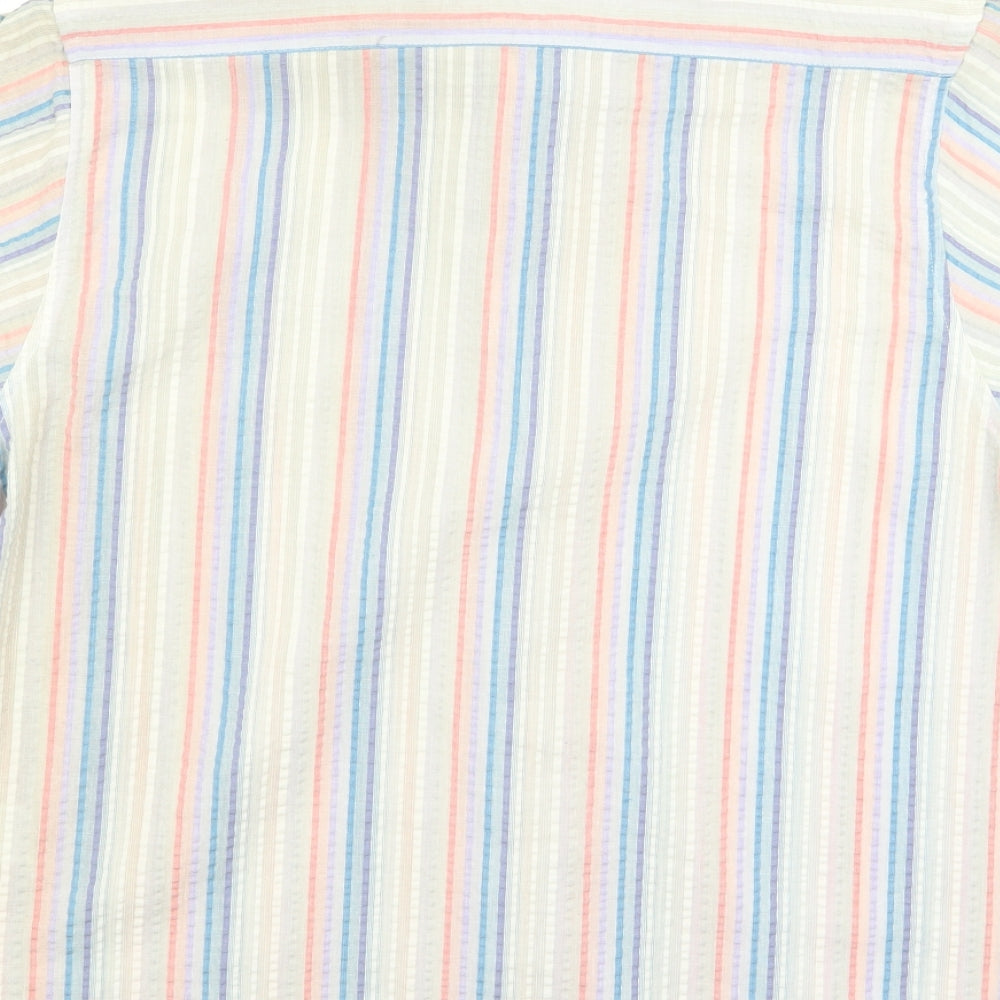 Cutting Edge Mens Multicoloured Striped Button-Up Size M