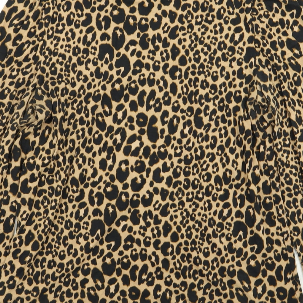 NEXT Womens Multicoloured Animal Print Basic T-Shirt Size 6