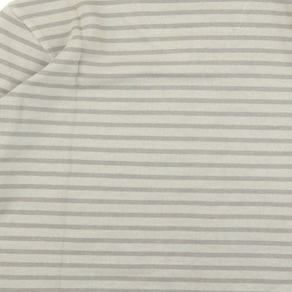 Easy Mens Multicoloured Striped Pullover Jumper Size L