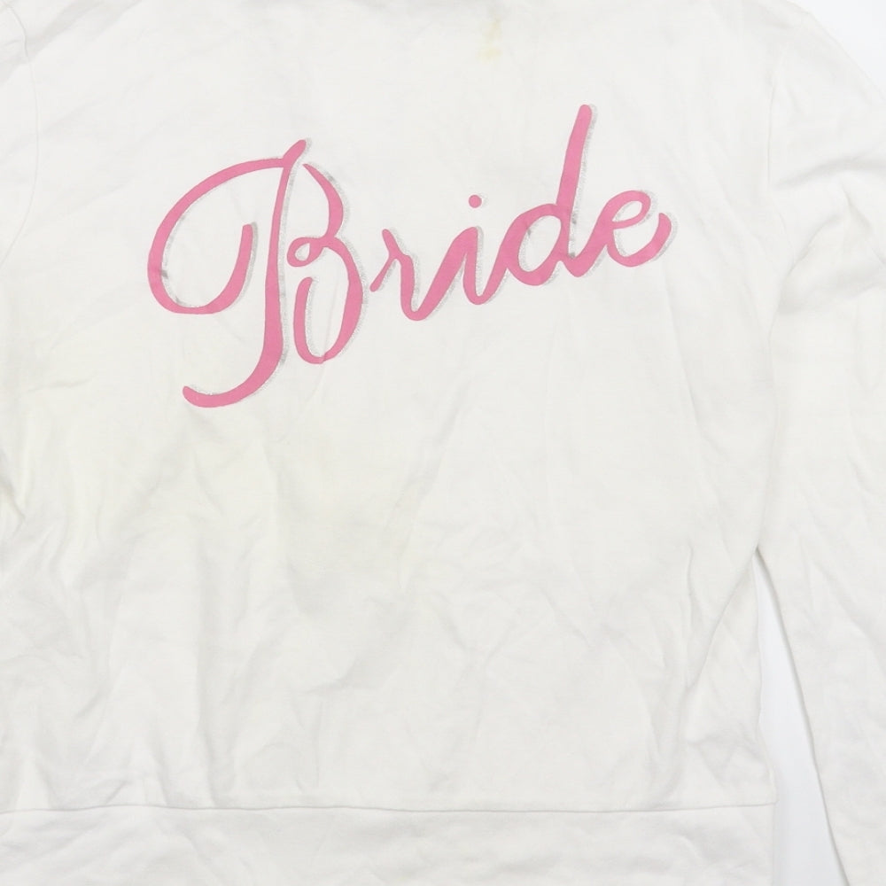 Confetti Womens White Jacket Size S