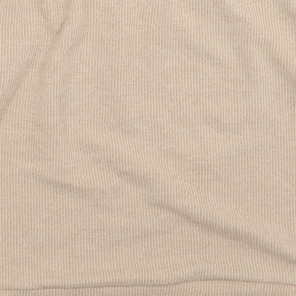 I SAW IT FIRST Womens Beige Knit Pullover Jumper Size 10
