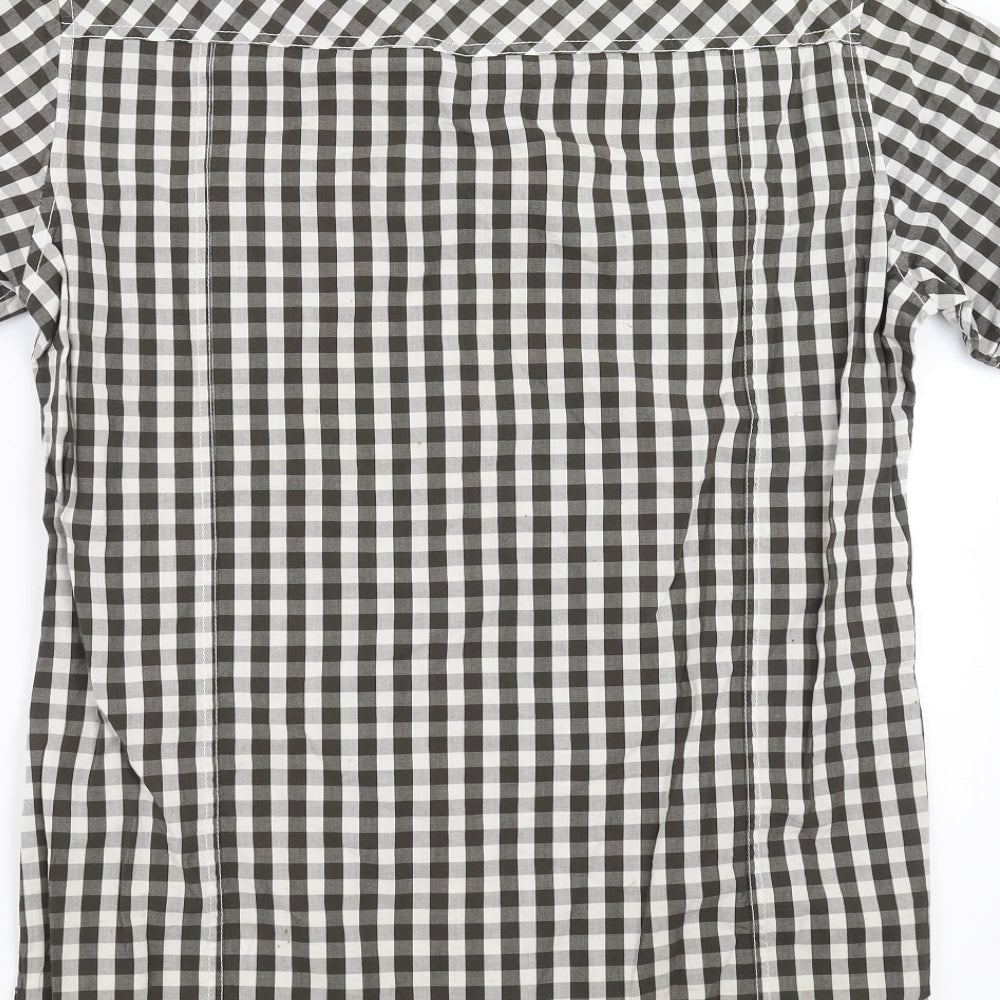 Esprit Mens Green Check Button-Up Size L