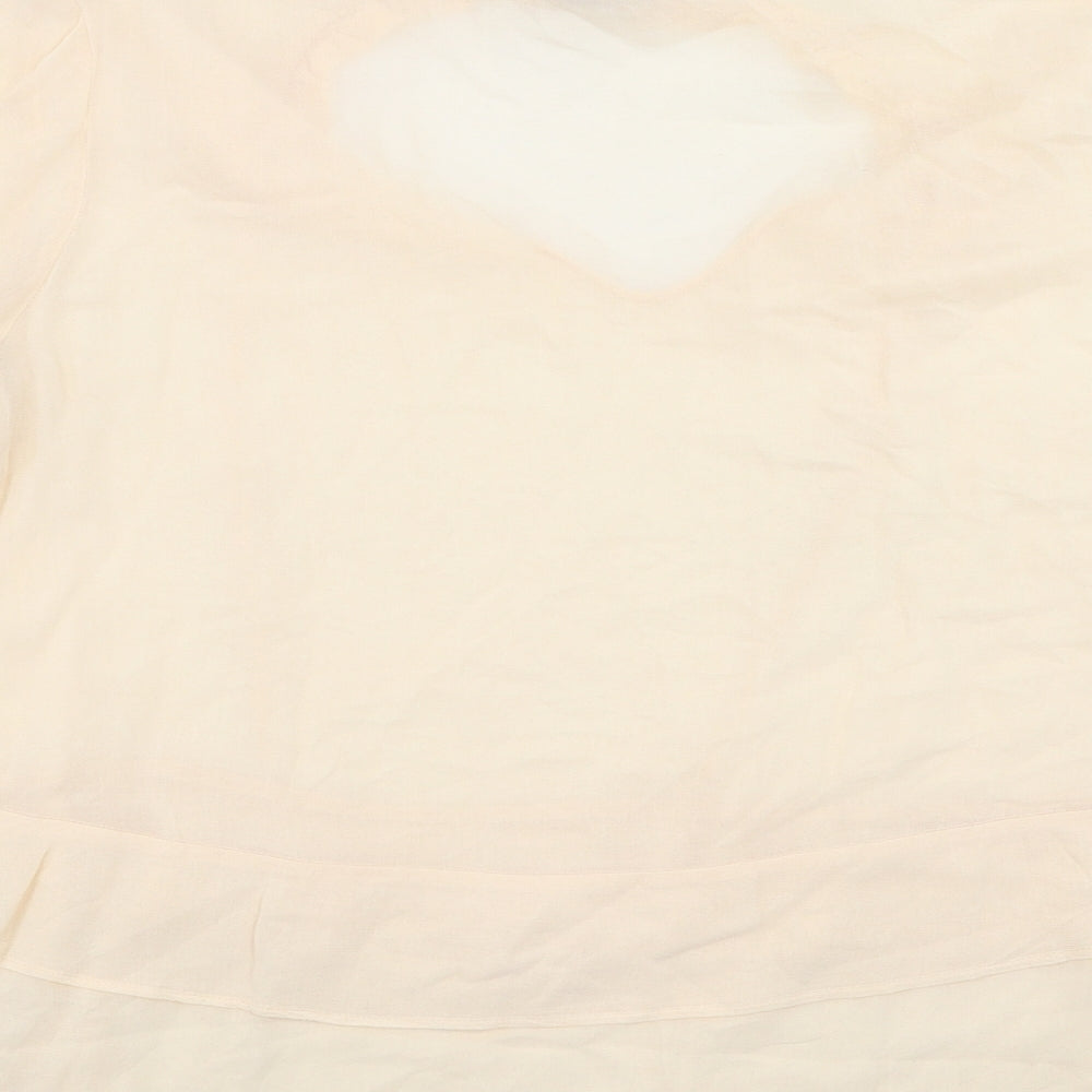 Marks & Spencer Womens Orange Basic Blouse Size 12 - Peach colour