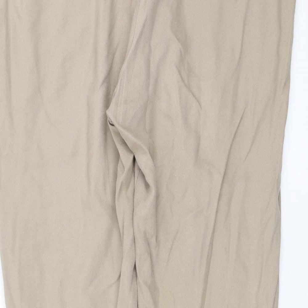 Dorothy Perkins Womens Beige Trousers Size 10 L28 in - ruched ankles