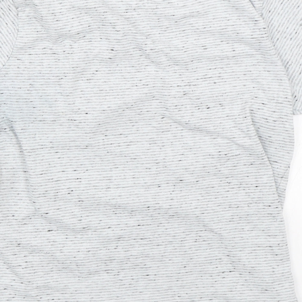 Nutmeg Boys Grey Striped Basic T-Shirt Size 5-6 Years