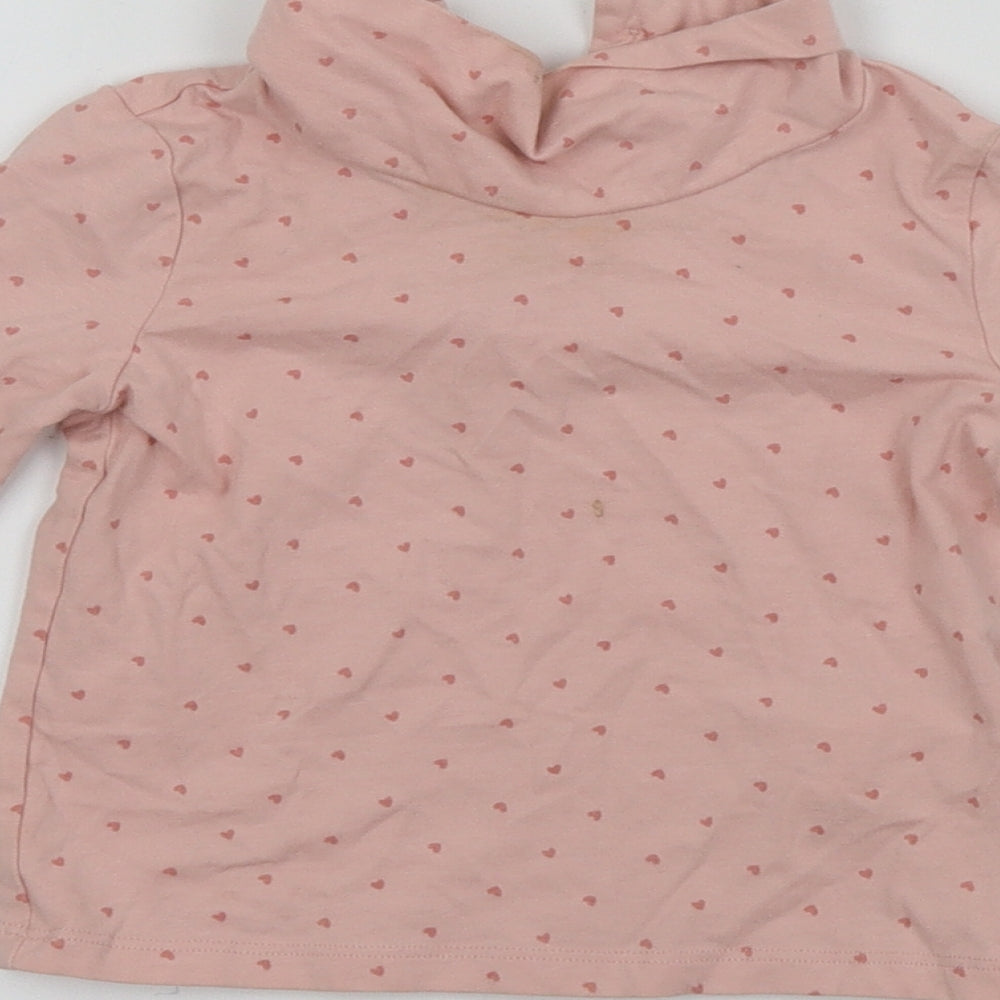Primark Girls Pink Basic T-Shirt Size 9-12 Months