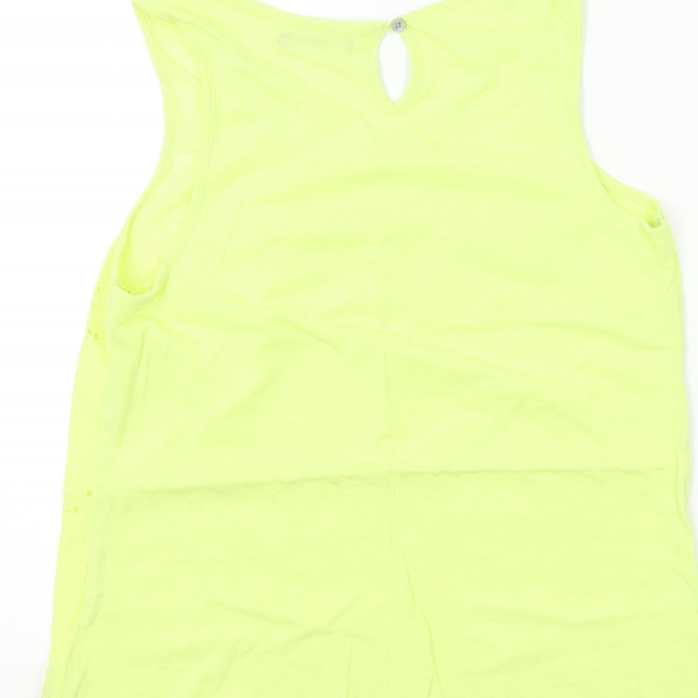 George Womens Yellow Basic T-Shirt Size 10