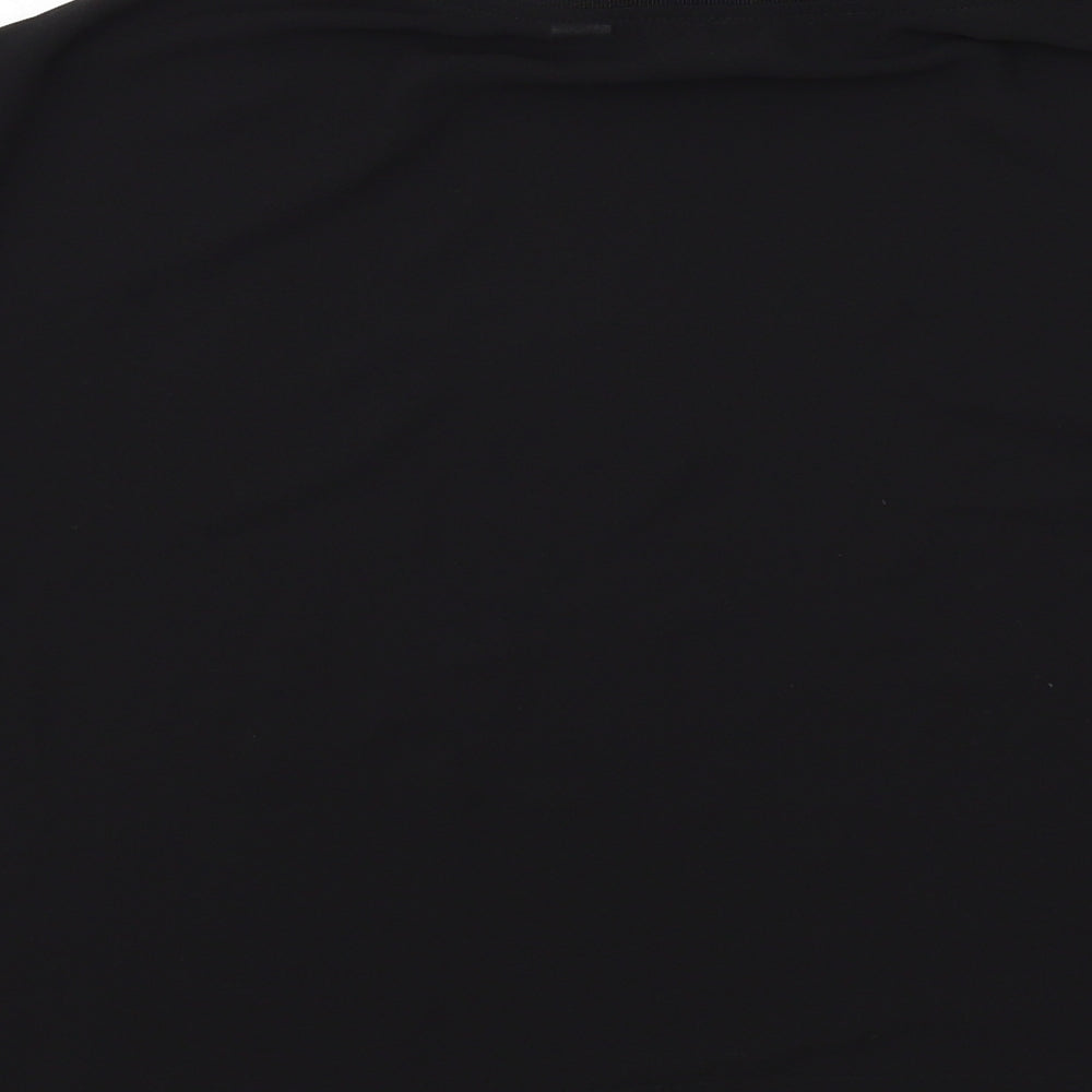 COLLUSION Womens Black Basic Blouse Size 10 - see through