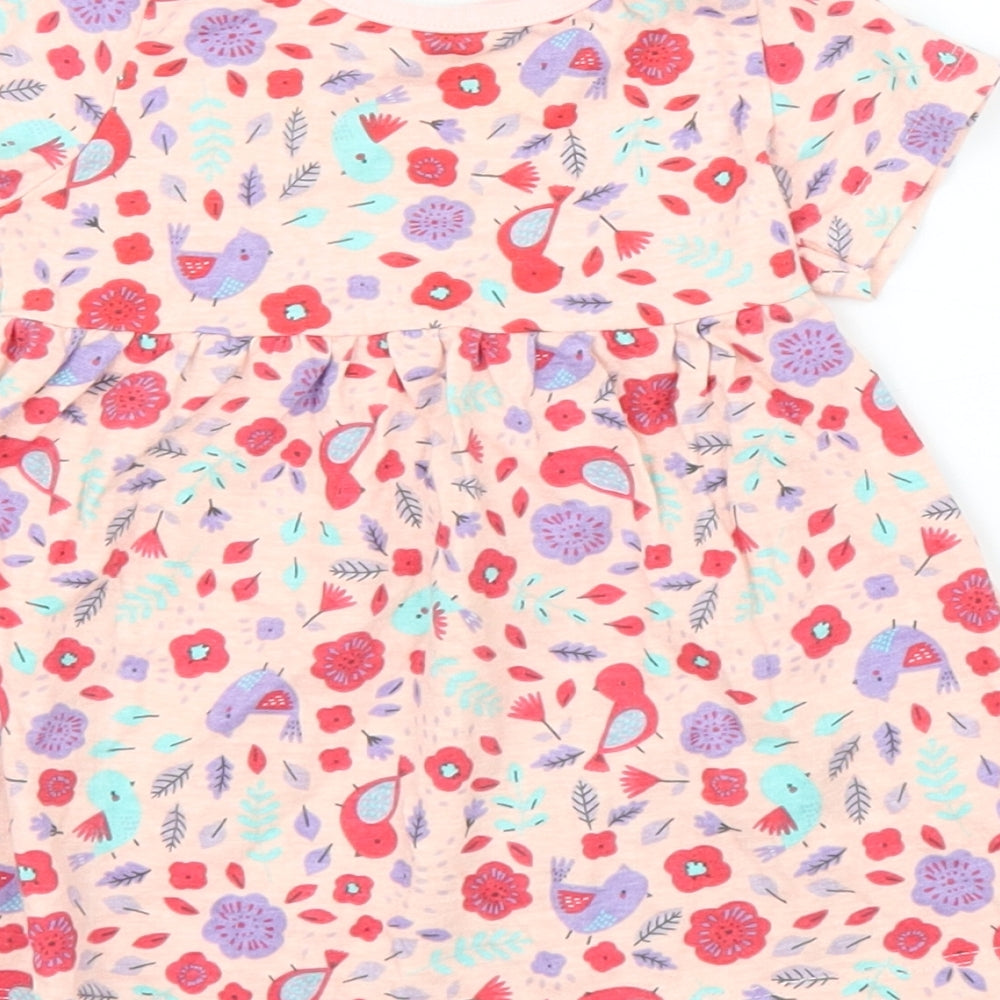 Peacocks Girls Pink Floral A-Line Size 3-6 Months