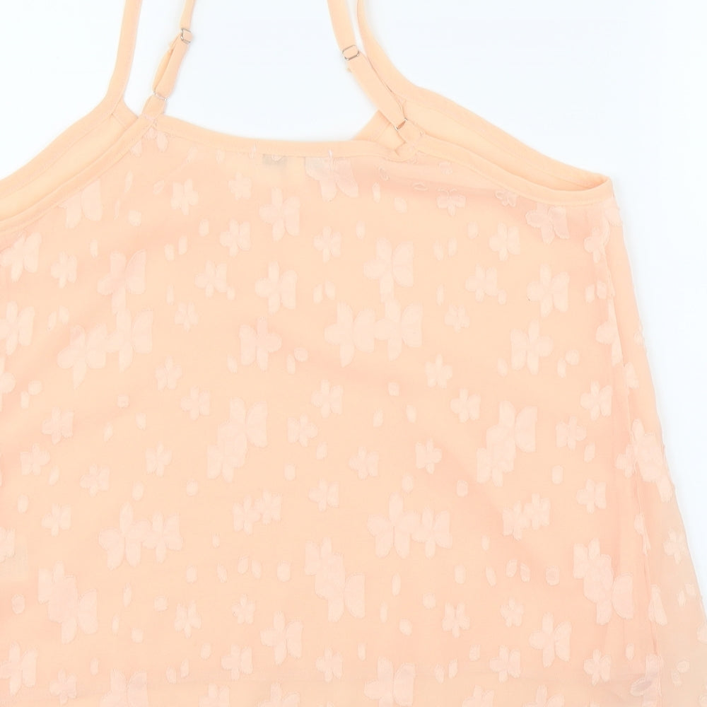 Oeuvre Womens Pink Floral Camisole Blouse Size 10
