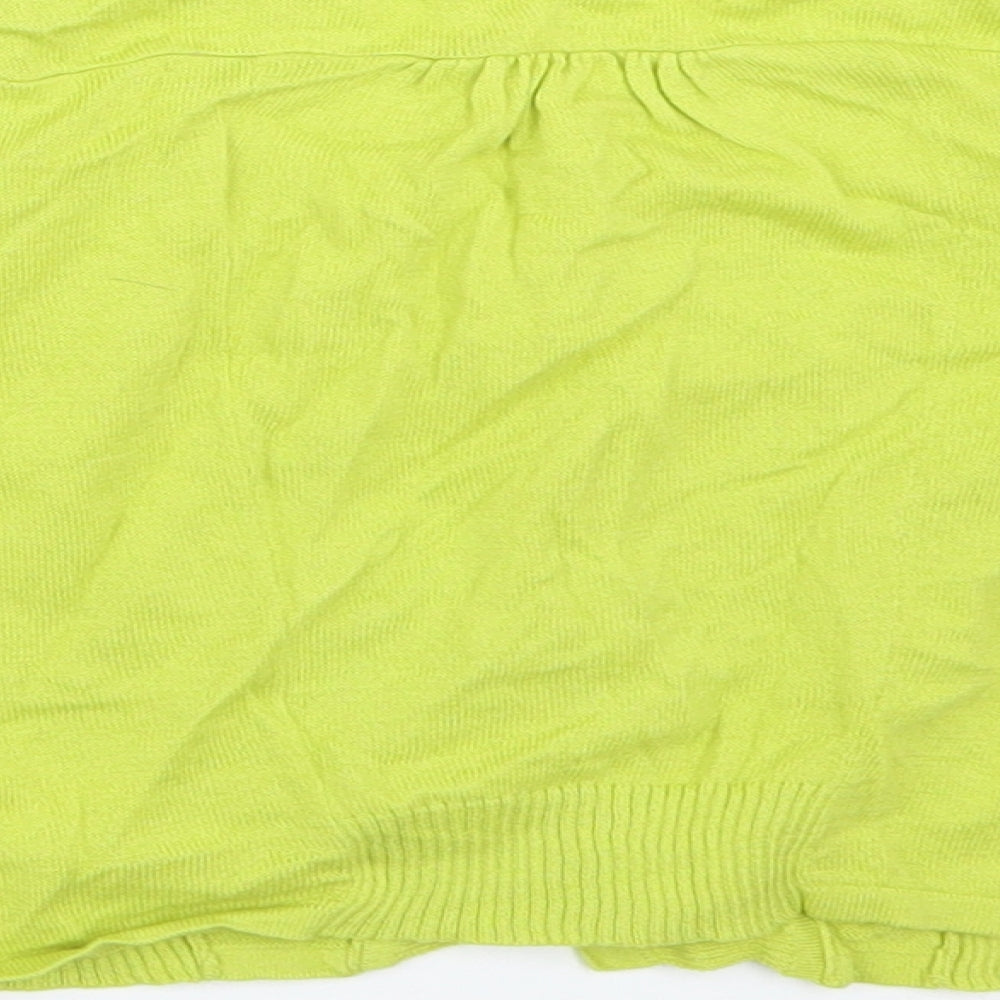 Jean Bourget Girls Green Cardigan Jumper Size 5 Years