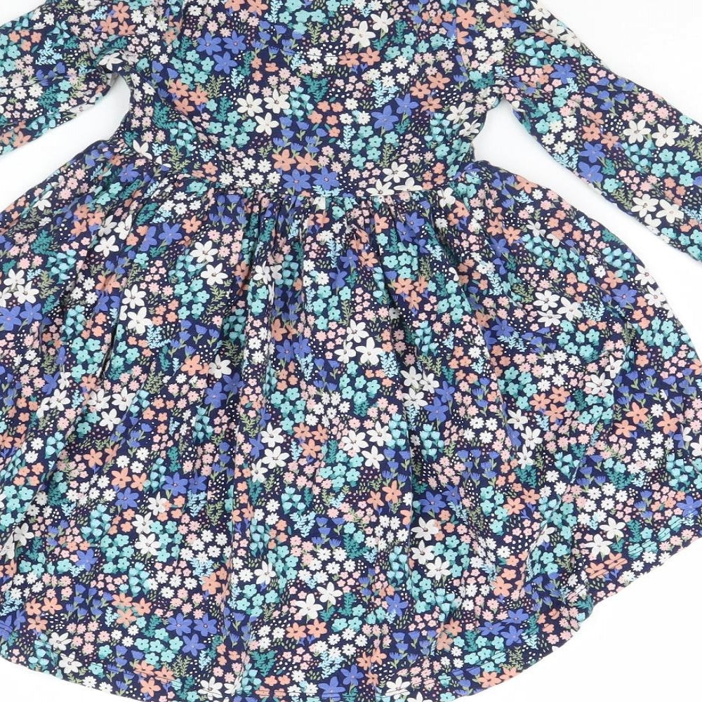 Manta Ray Girls Blue Floral Fit & Flare Size 18 Months