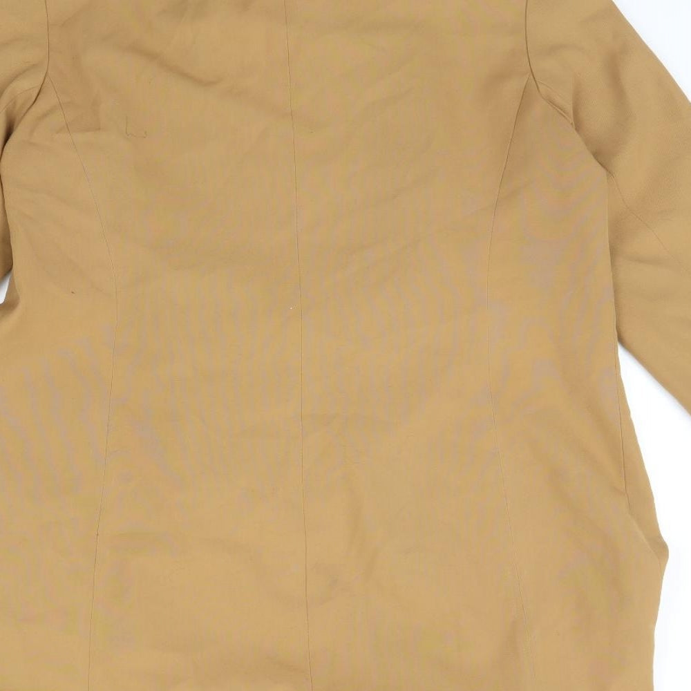 Preworn Womens Brown Overcoat Coat Size 16